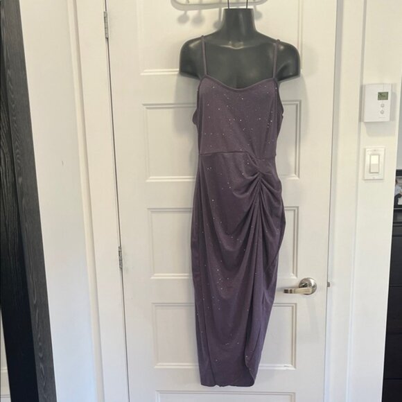 SHEIN Dresses & Skirts - SHEIN Purple Midi Dress with Sparkle Detail